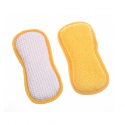 2pk Microfibre Antibacterial Dish Magic Cleaning Sponge Washing Up Pad Cleaner Double Sided Kitchen Scrubbing Sponge